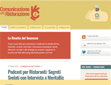 Tablet Screenshot of comunicazionenellaristorazione.it